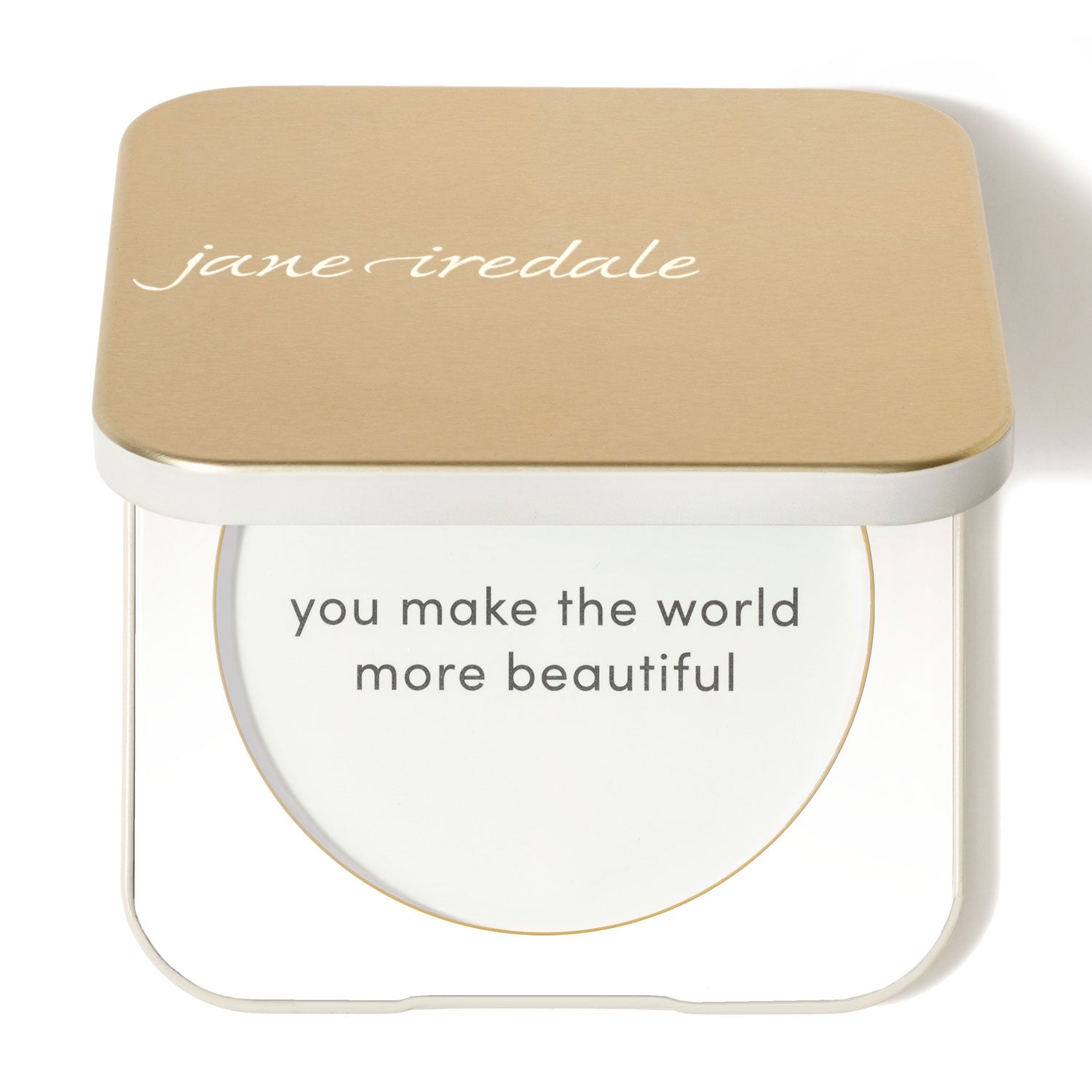 Jane Iredale Puderdose leer Dusty Gold