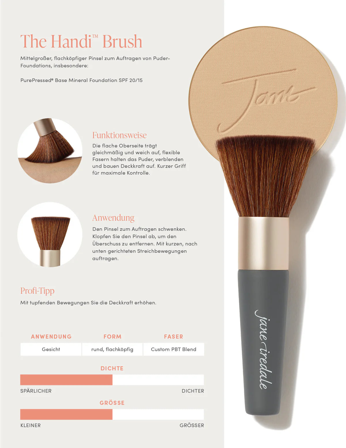 Jane Iredale The Handi  - Mineral Foundation Pinsel