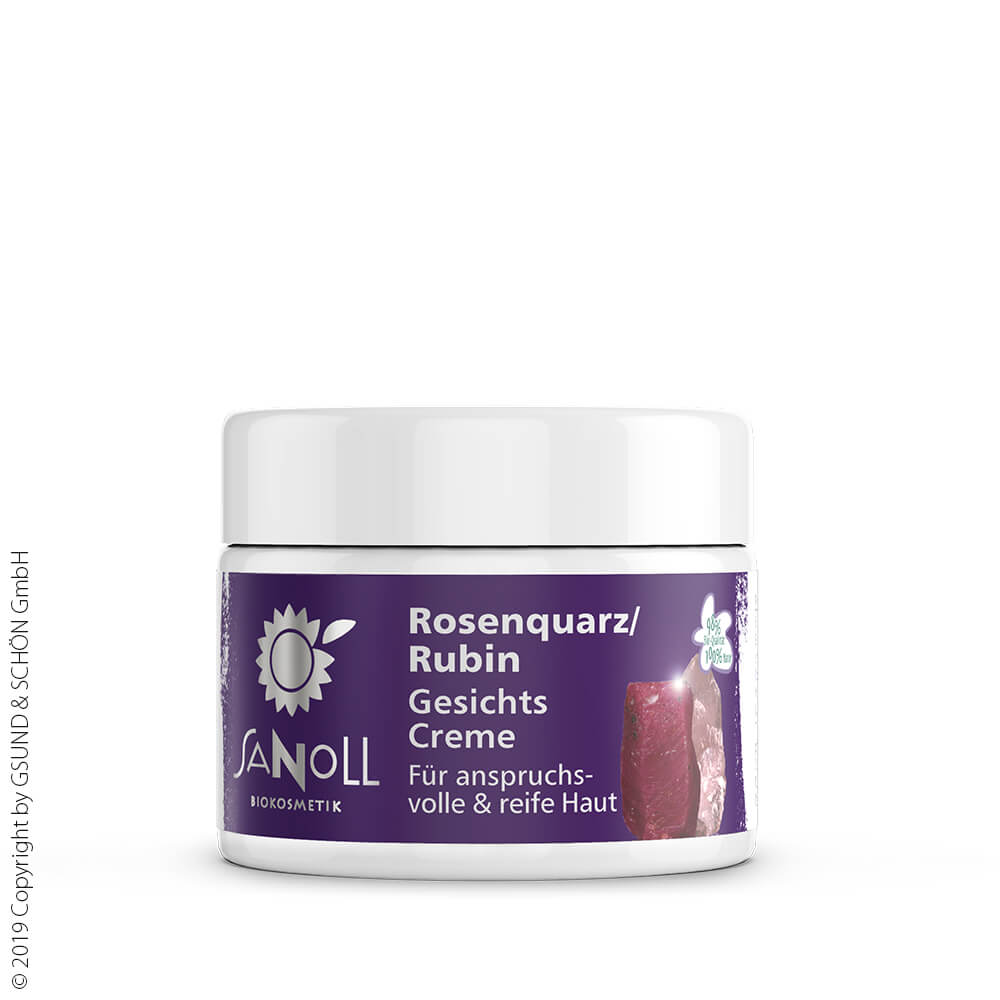 Sanoll Rosenquarz-Rubin Gesichtscreme