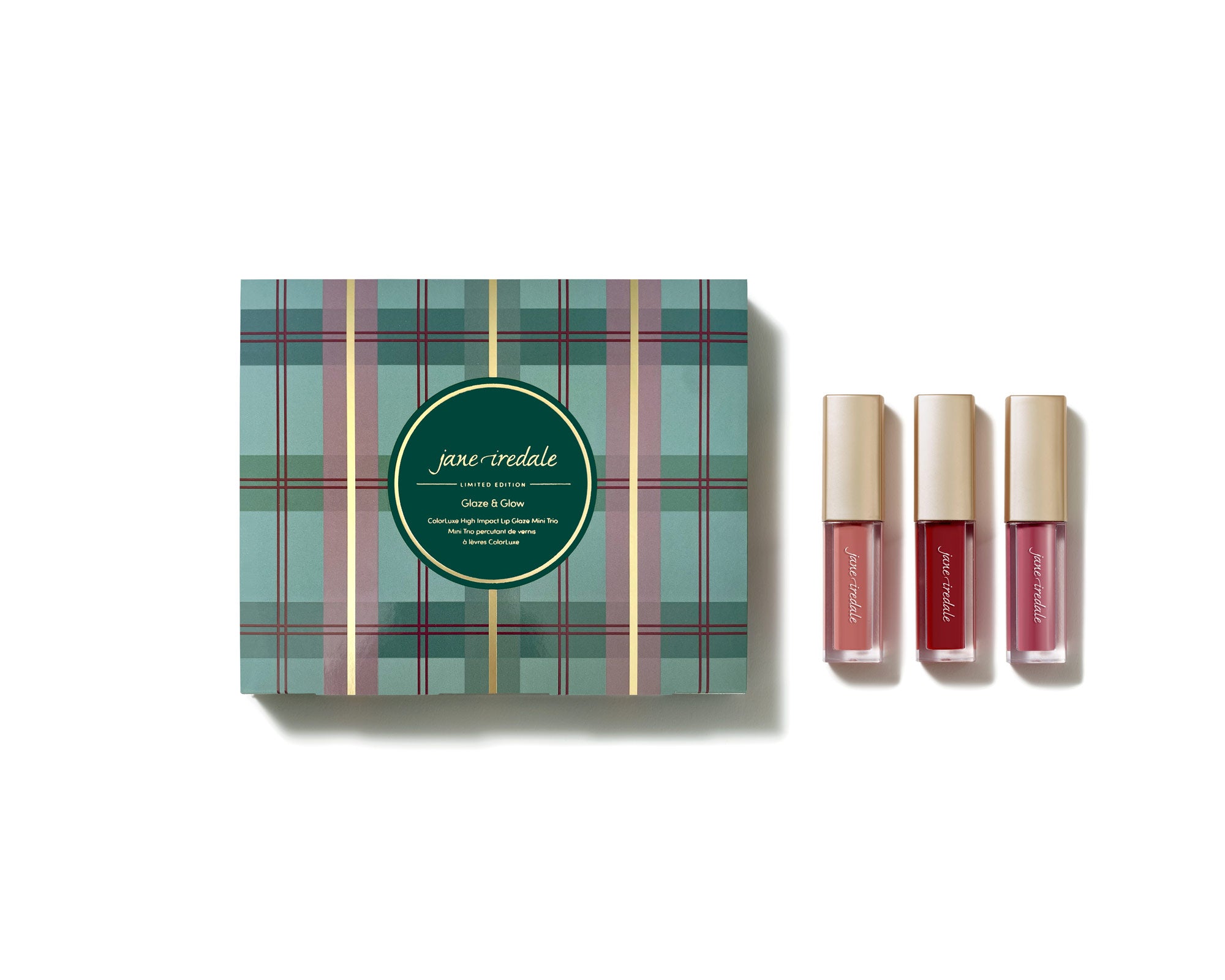 Jane Iredale Glaze & Glow Colorluxe High Impact Lip Glaze Mini Trio
