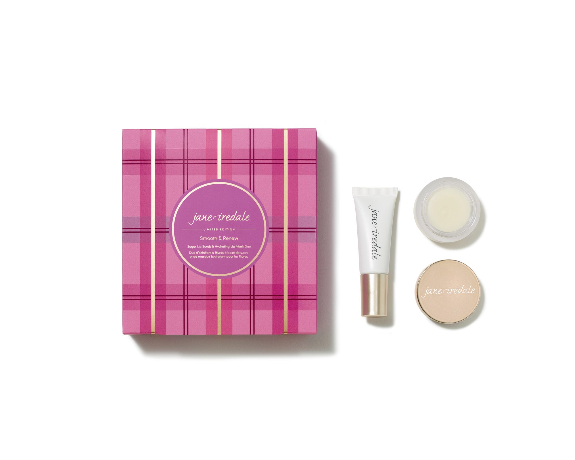 Jane Iredale Smooth & Renew Sugar Lip Scrub & Hydrating Lip Mask Duo