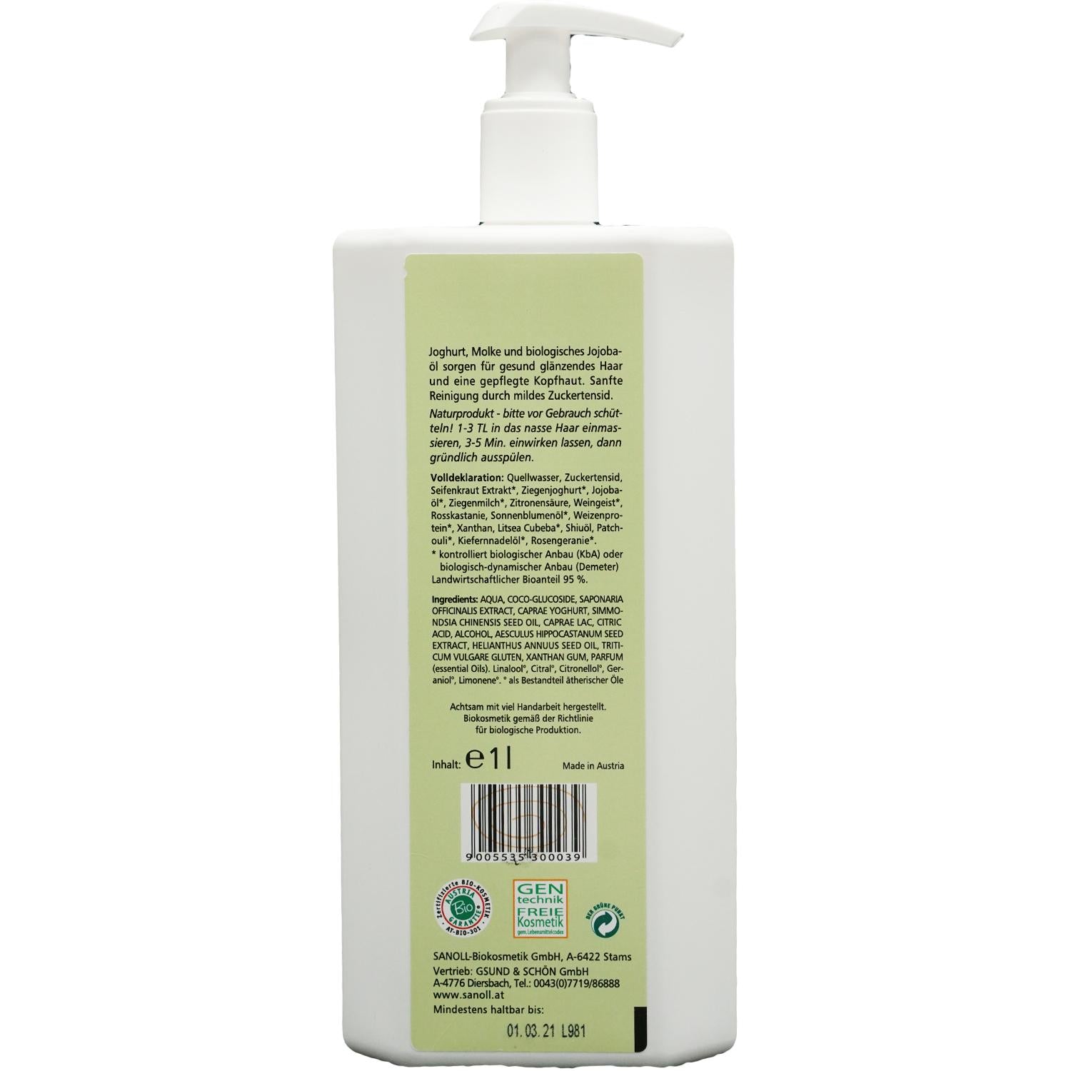 Sanoll Joghurt Molke Shampoo